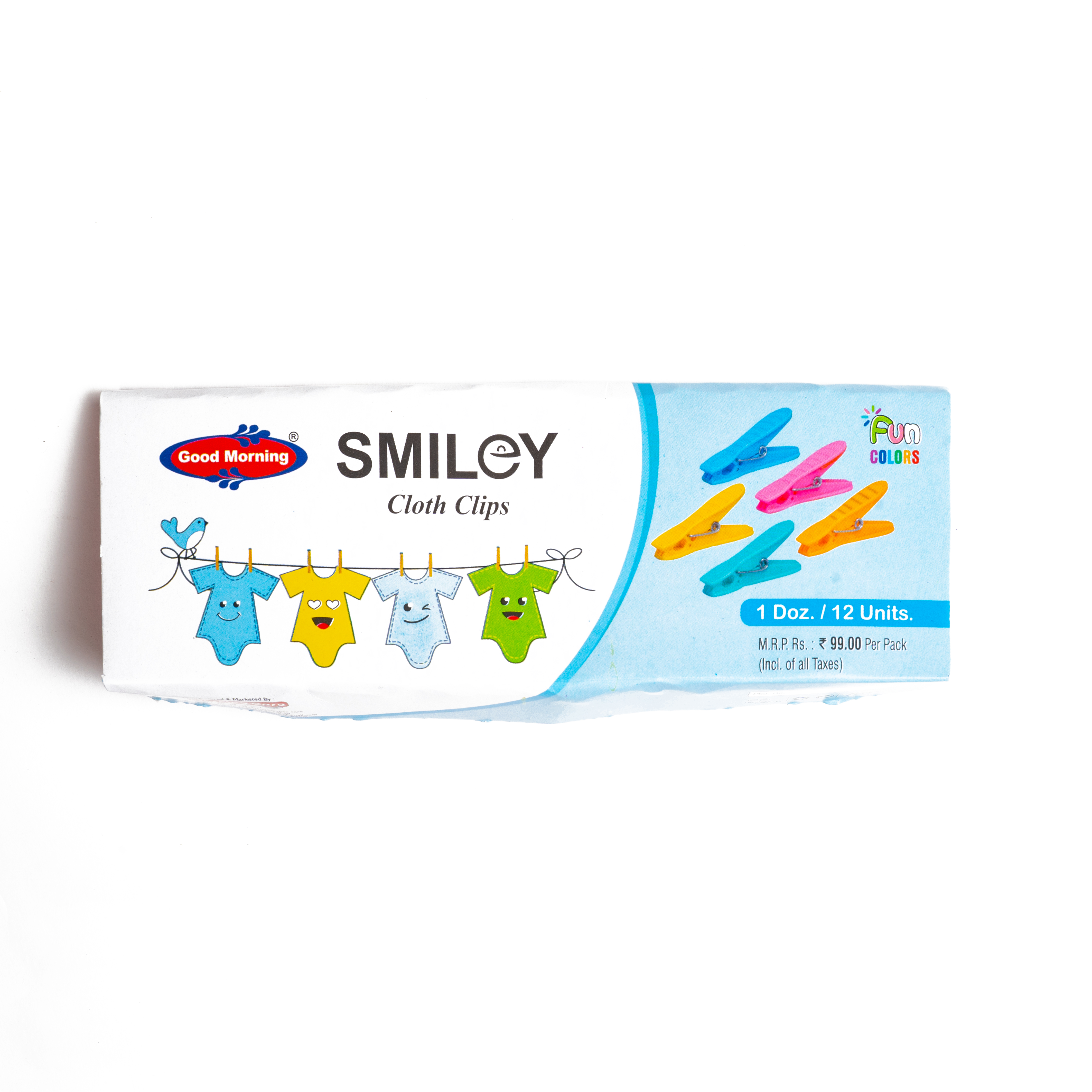 Smily Cloth Clip Set container - Good Morning